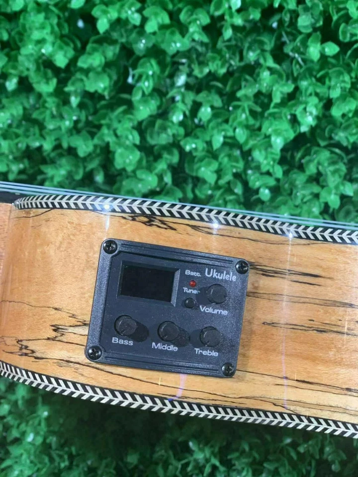 Kamehameha Ukulele KMC-18 ele Concert Spalted Maple High Gloss W/electric pickup - Image 4 of 4