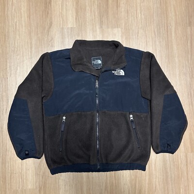 The North Face Denali Jacket Boys Medium Brown Full Zip Size