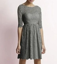 NWT Jenny Yoo Charcoal Grey Lace Bridesmaid Dress Size 18