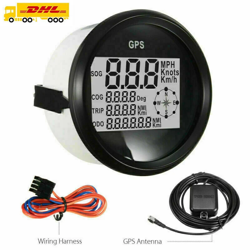 Wasserdichte GPS Tachometer Geschwindigkeitsmesser Kilometerzähler Für Auto Boot - Bild 4 von 4