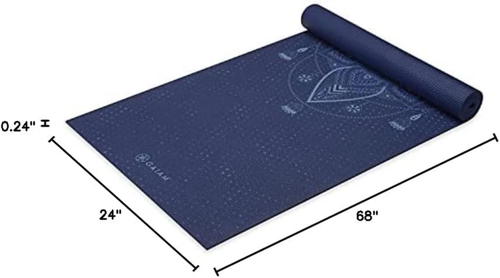 Yoga Mat - Premium 6Mm Print Extra Thick Non Slip Exercise & Fitness Mat for All
