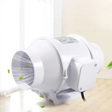 4" Inch ABS Duct Booster Inline Blower Fan Blower Exhaust Ducting Cooling Vent