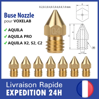 Buse nozzle pour Voxelab AQUILA / AQUILA PRO / AQUILA C2 / AQUILA X2 / AQUILA X3