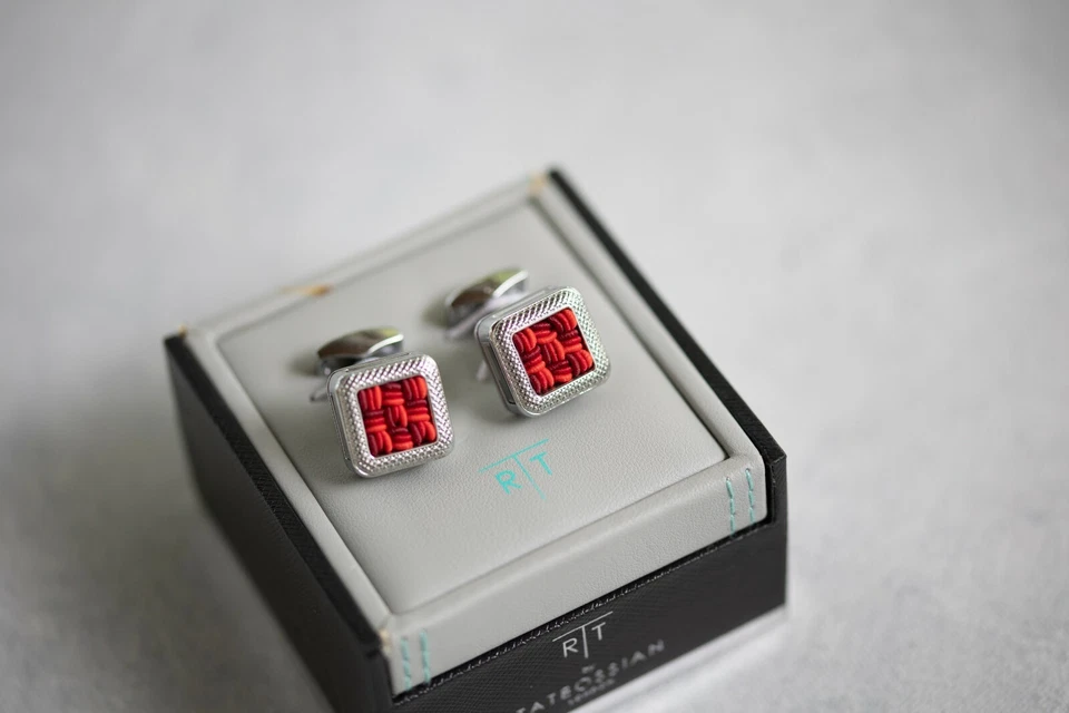 Gemelos trenzados japoneses Tateossian para hombre Foto 4 de 4