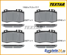 Brake pad set, disc brake Q + Textar 2374502