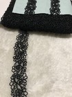 2.3cm Black Venise Flower Lace Trim Per Meter Sewing DIY Embellishment Craft