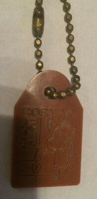  Vintage CORNING Key Chain  HOUSEHOLD/TECHNOLOGY COLLECTIBLE 