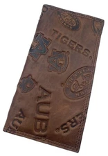 Auburn Tigers Genuine Branded Leather Roper/Secretary Wallet-by Enmon-New