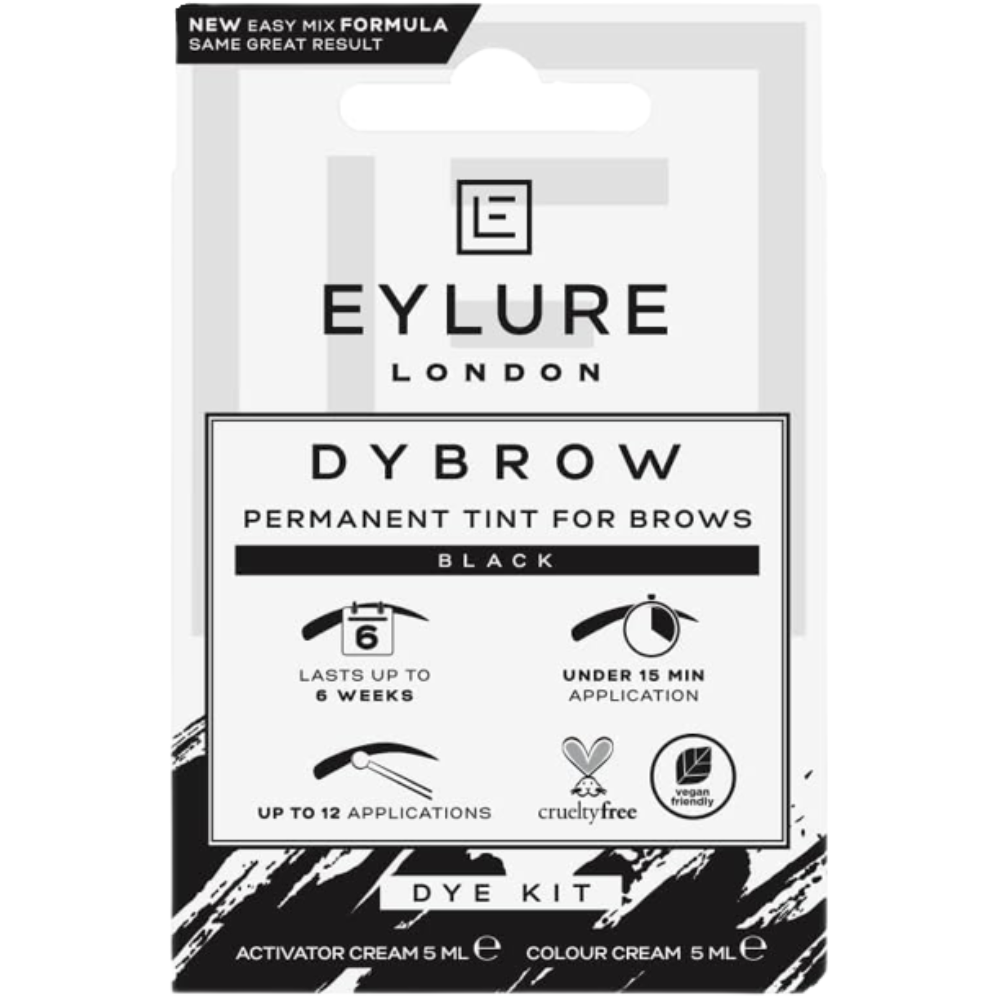 Eylure DYBROW Eyebrow Dye Kit Dark Brown / Black, Permanent Tint For