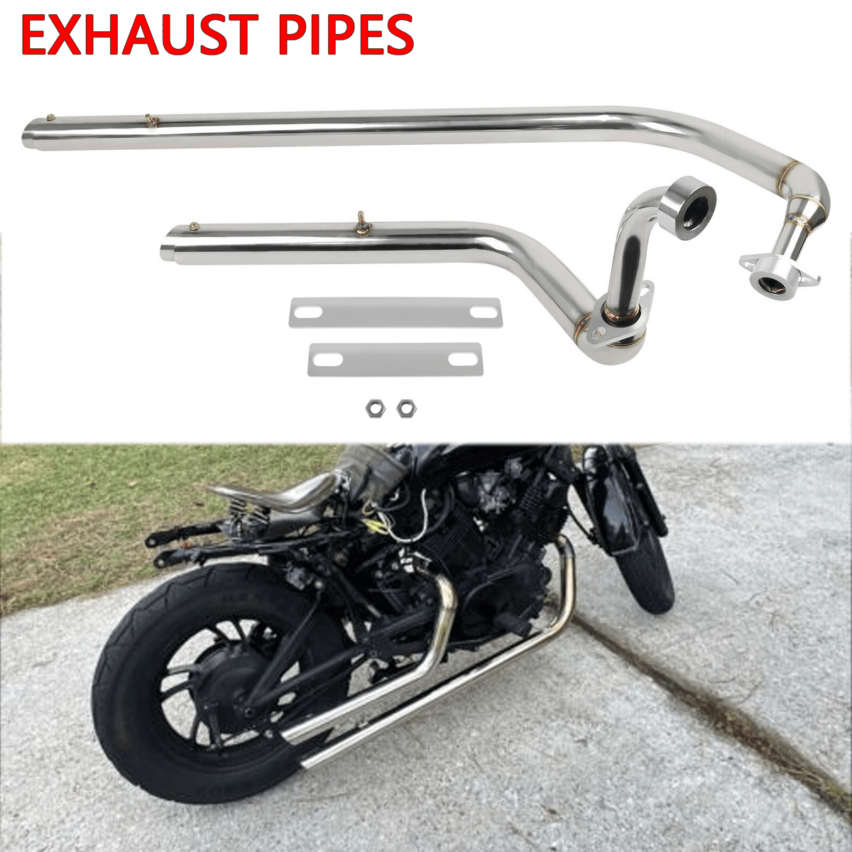 For Yamaha Virago 1100 750 XV750 XV1100 Exhaust Pipe System