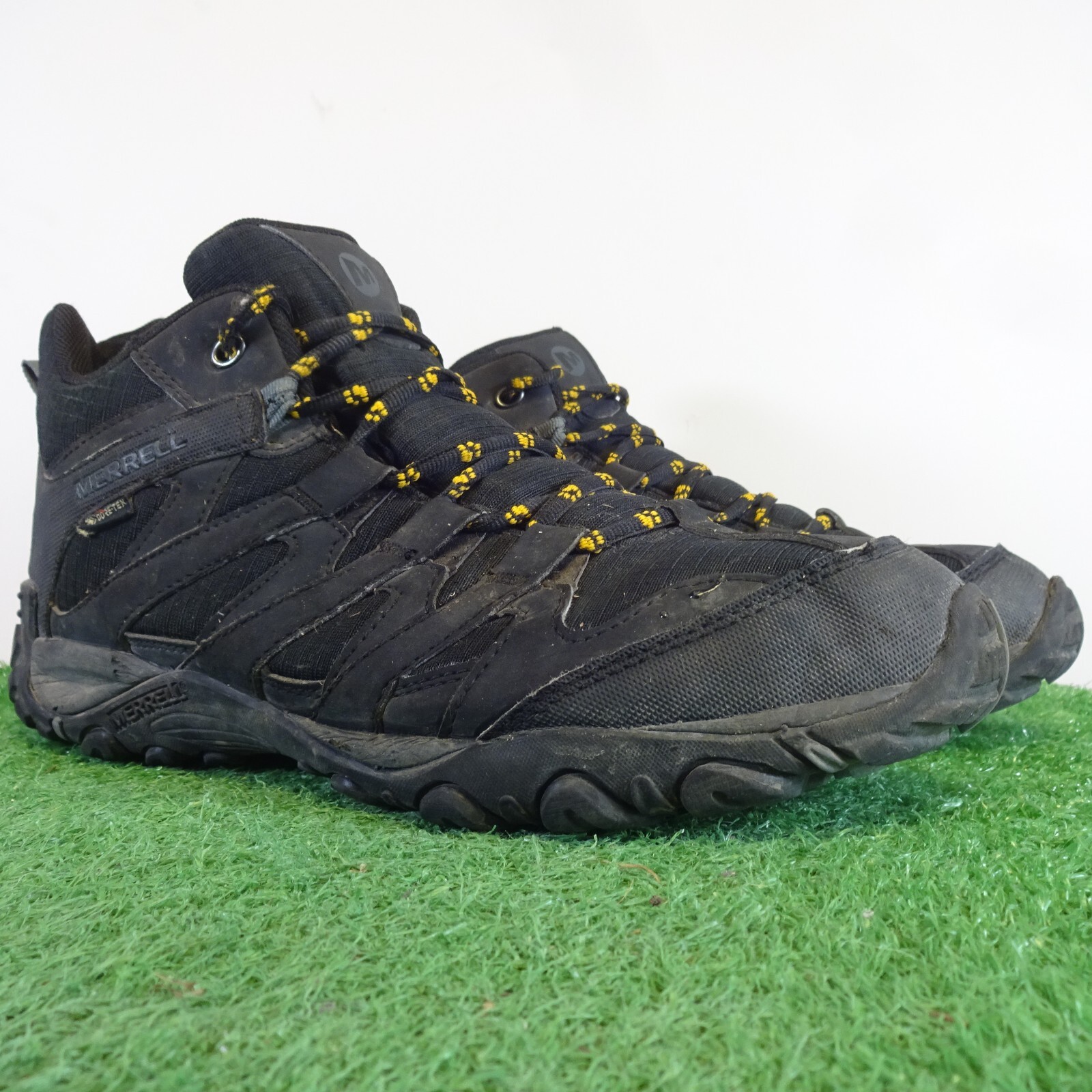 Scarpe da passeggio Merrell taglia 9 uomo nere Claypool sport escursionismo allenatore Goretex