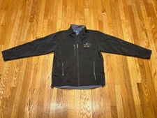 Polar Fleece Lined Soft Shell Taos Pueblo Ski Black Zip Up Mens M