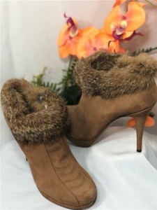 yves saint laurent fur boots