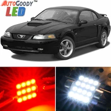 11 x Premium Red LED Lights Interior Package Upgrade for Ford Mustang 1994-2004