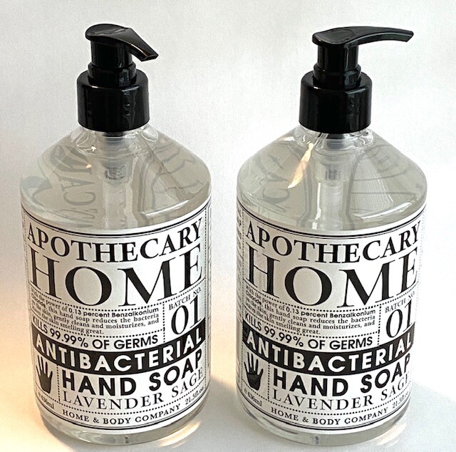 2 Apothecary Home & Body Company Hand Soap Lavender Sage Scent 21.5 Fl