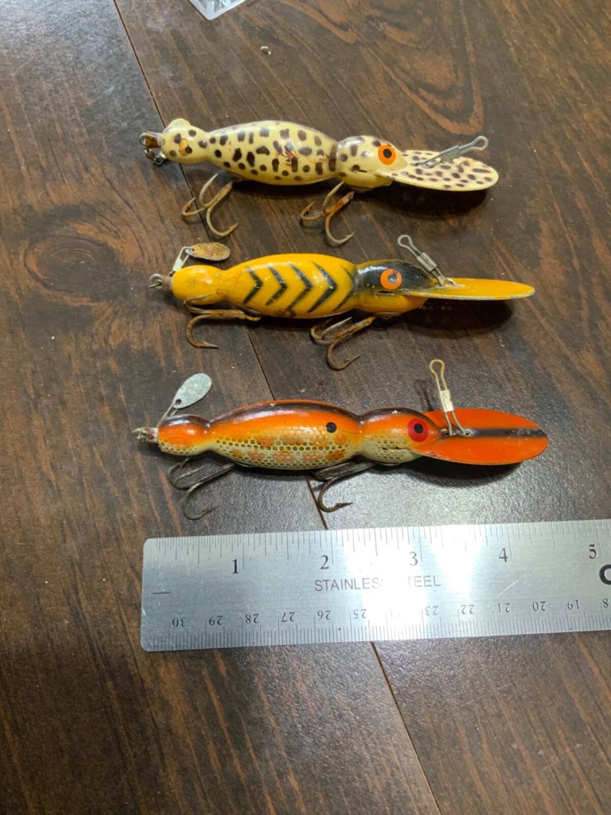 vintage bomber water dog fishing lures lot of 3 bass crankbaits eBay