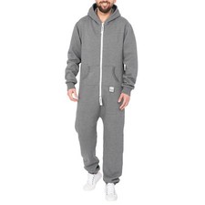 Basisstoff Sheesh Herren Jumpsuit Overall Onesie Einteiler Hausanzug Baumwolle
