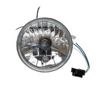 Simson Scheinwerfereinsatz 12V Halogen rund Klarglas Standlicht H4, E-Zeichen