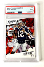 2018 Panini Prestige PSA Graded Tom Brady Football Trading Card