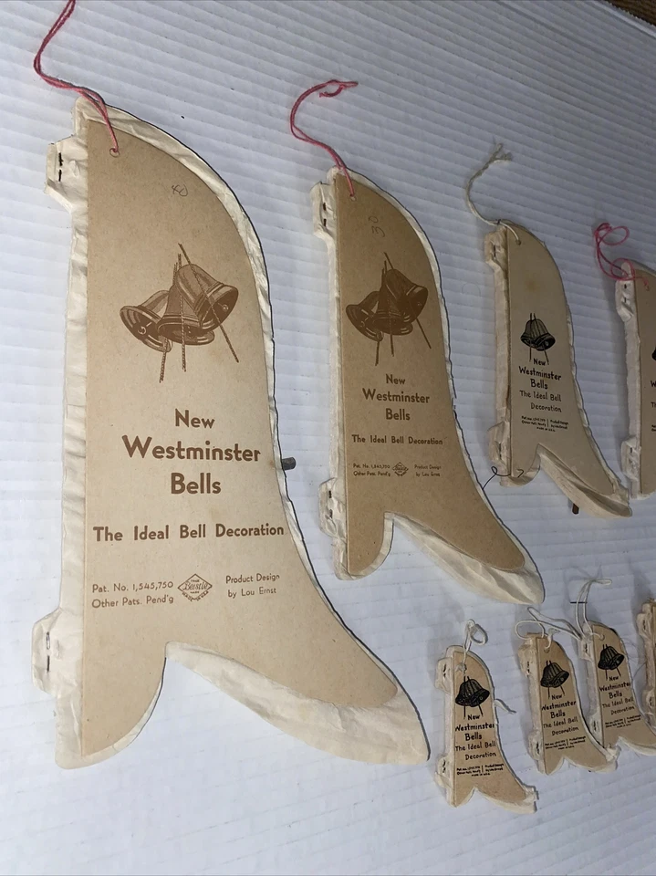 9 LOT Vintage Westminster Bells White Tissue Honeycomb Decor Ernst Various Sizes - Image 3 of 4