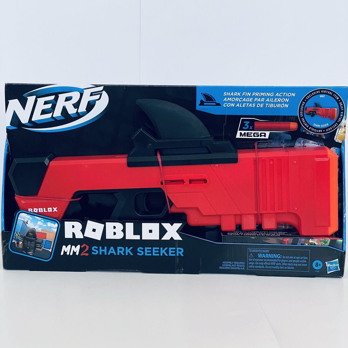 Lança Dardos Nerf Mega Roblox Shark Seeker Blaster - Hasbro