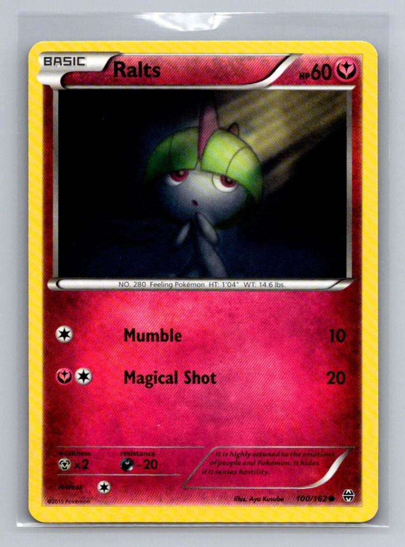 Ralts (100) Normal Common XY - BREAKthrough BKT Fairy 100/162 Pokemon Card TCG