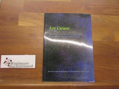 Les carnets : revue du Centre de Recherche et de Documentation Ernst Jünger No 1