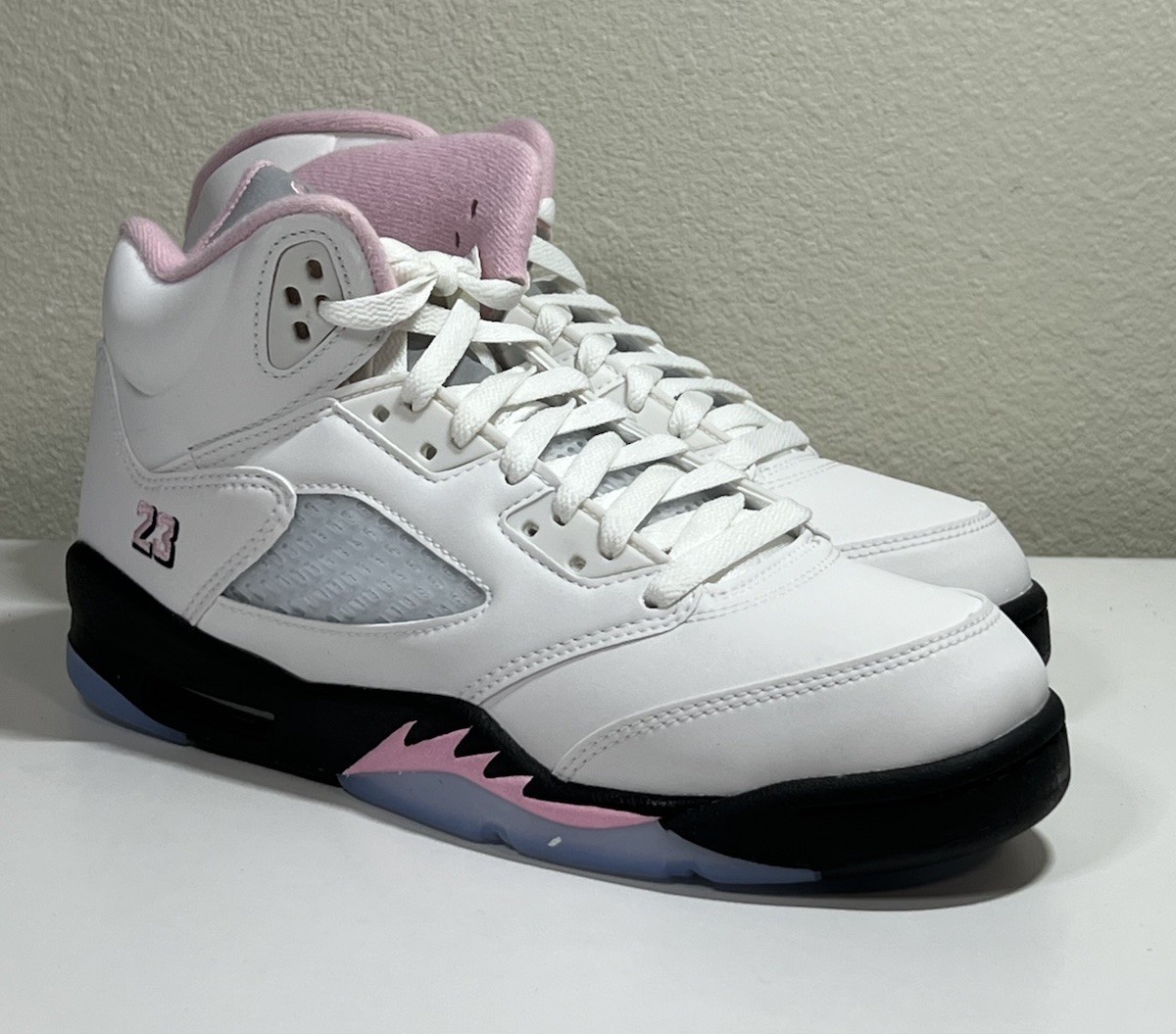 Nike Air Jordan V 5 Retro Medium Soft Pink White GS Size 7Y/ W8.5