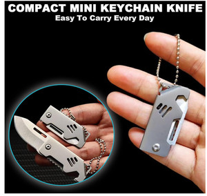 Mini Keychain EDC with Bottle Opener for Men, Portable Cool Gadgets for Everyday