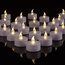 Battery Operated Tea Lights Candles 100 Pack,Flameless 100Pack, Warm White