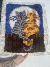 Wonderart Latch Hook Rug Kit - Moonlight Meow 15" X 20"