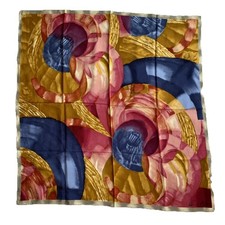 Anne Klein Vintage Silk Scarf 34  Square Bold Floral Watercolor