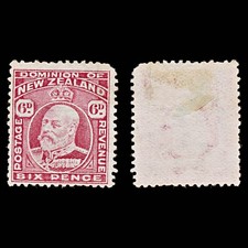 7861: New Zealand SG398 6d Carmine 1909 Sc#137a Mi128C MNG C£55