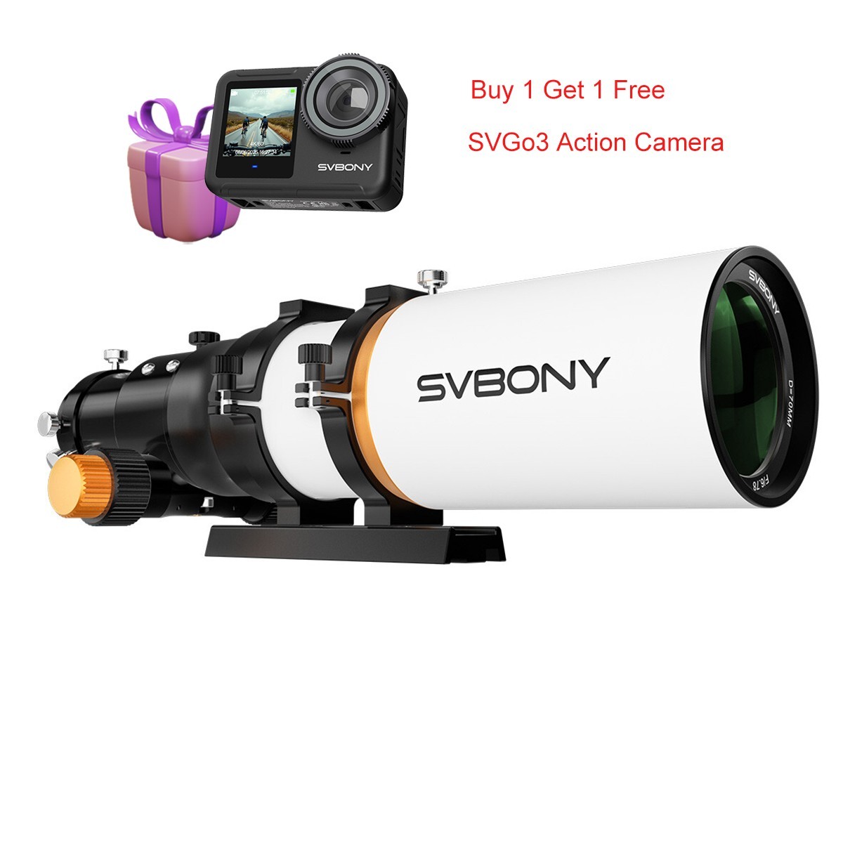 SVBONY SV503 70mm Refractor f/6.78 ED 2-Element Telescope Bu