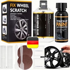 Alufelgen Reparatur Set Schwarz Glänzend Matt, Felgenlack Kratzer Ausbesserung.