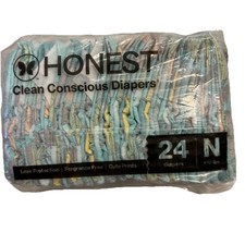 Honest Newborn diapers 48 Count, 2 Pack Of 24. Under 10lbs