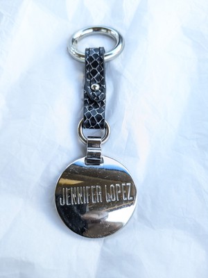 Jennifer Lopez Silver Key Ring Leather Strap Purse Accessory Bobby Dazzler 