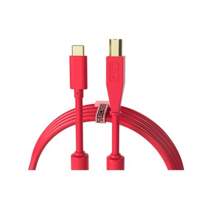 DJ TECHTOOLS Chroma Cable USB-C to B 2m Red - Kabel für DJs
