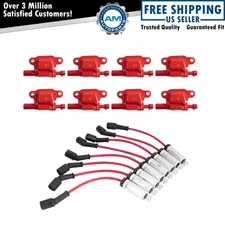 Ignition Coils Spark Plug Wires Kit Fits 2007 GMC Sierra 1500 Classic