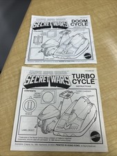 1984 Vintage  MARVEL SUPER HEROES   SECRET WARS   DOOM CYCLE  Instructions RARE
