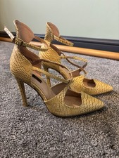 Lost Ink Animal Print Heels Size 4