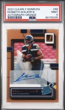 2022 Clearly Donruss 🔥Kenneth Walker III Rookie Auto 🔥Orange /75🔥