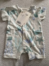 H&M Marine Cotton Romper Suit Baby Girl 0-1 Month New