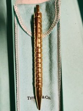 Rare Tiffany & Co Solid 14k Yellow Gold Ballpoint Pen Original Case 39.5 Gr