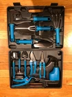 Gardening Tools Set, 12 Pieces Stainless Steel Blue Plastic - New