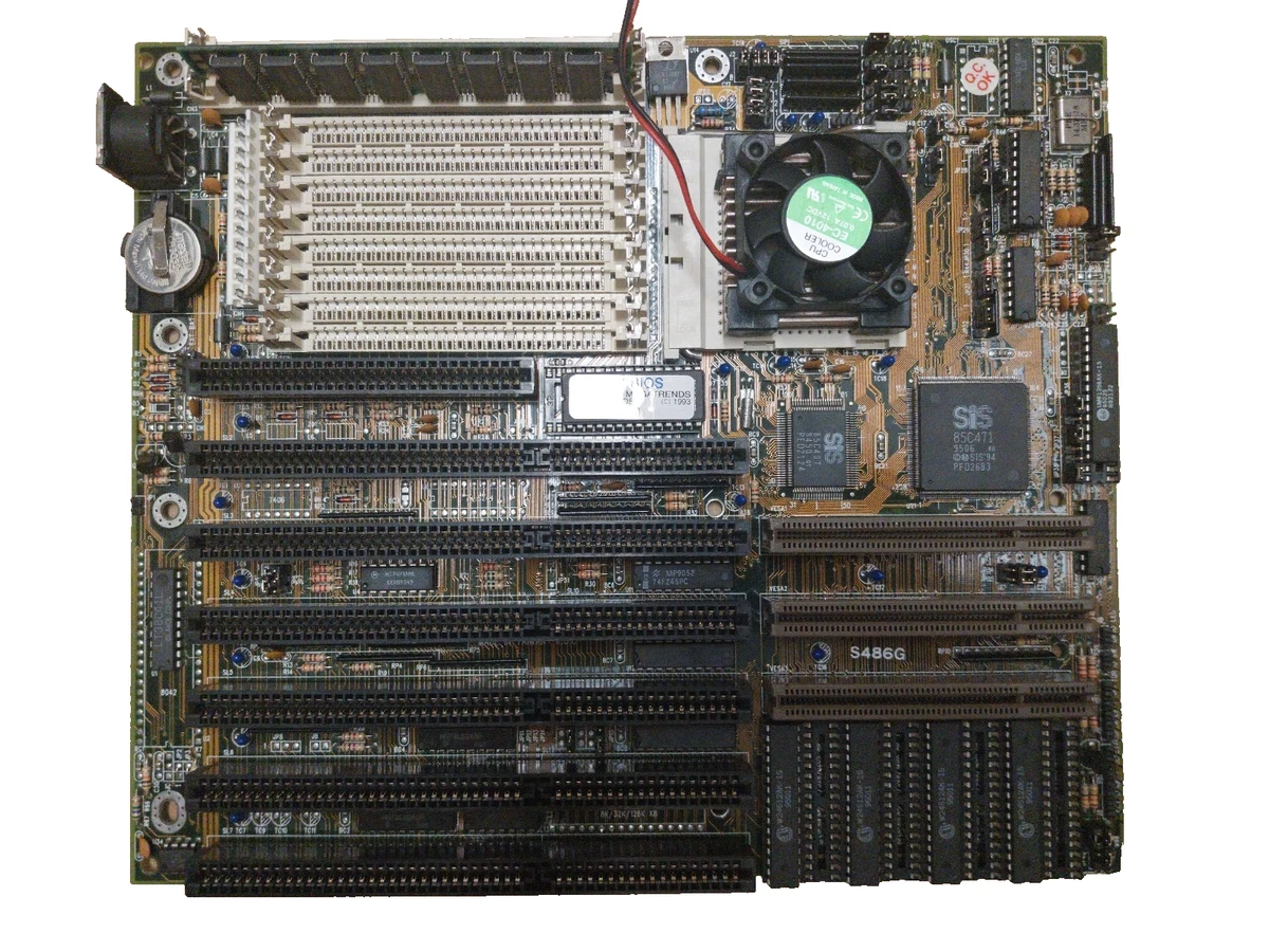 Carte Mère Rétro FIC 486-VC-H Pour Intel 486 DX 33MHz, RAM 4MB, Socket 486, Mini AT