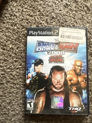 WWE Smackdown VS Raw 2008 (PlayStation 2 PS2, 2007) Black Label w/ Manual