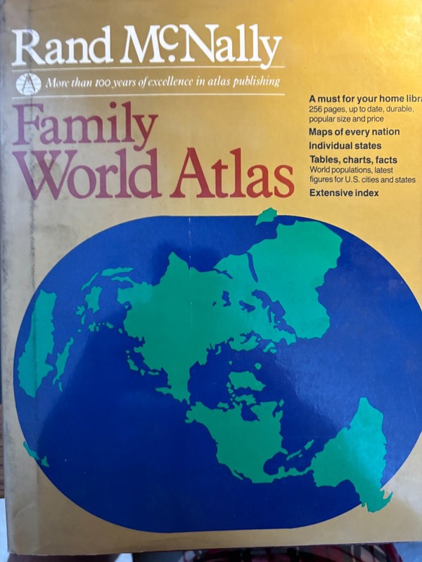 OLDER WORLD ATLAS HARD BOOK