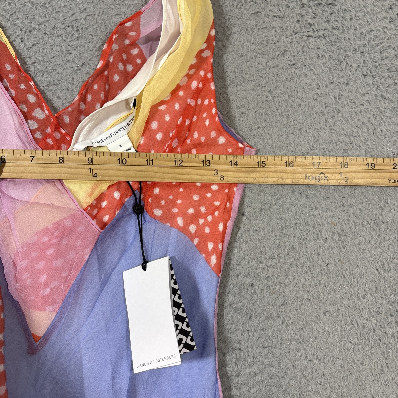 NWT Diane Von Furstenberg DVF Sz 2 Dita 100% Silk Midi Dress Starfish Multi