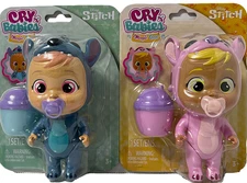 Cry Babies Magic Tears STITCH and ANGEL Lilo & Stitch 4.5" Mini Doll Set NEW